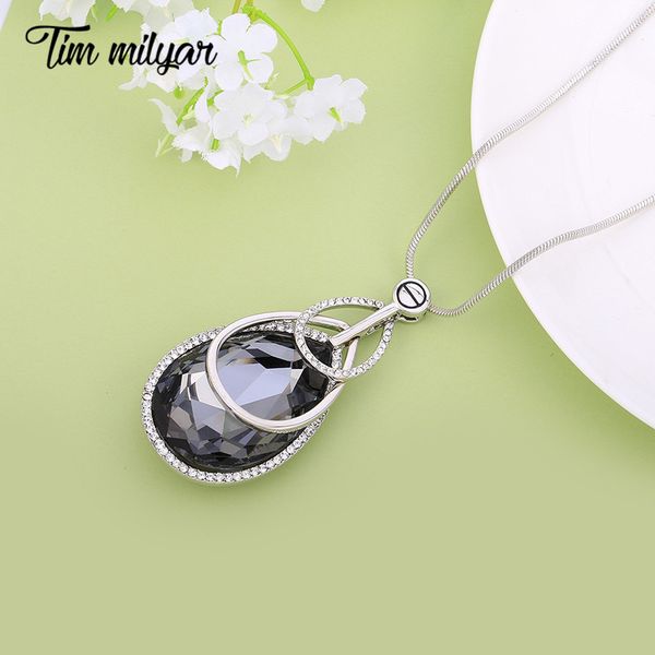 tim milyar personalized necklace romantic water drop shaped pendant necklace black czech women jewelry tmn08453, Silver
tim milyar personalized necklace romantic water drop shaped pendant necklace black czech women jewelry tmn08453, Silver