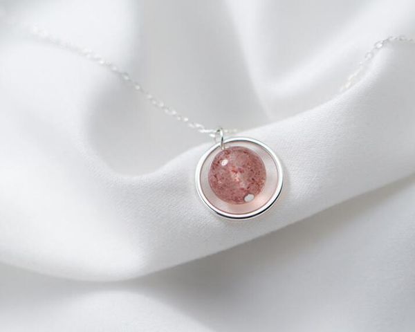 100% real 925 sterling silver fine jewelry strawberry quartz stone into the lucky circle geometric necklace pendant gtlx1622
100% real 925 sterling silver fine jewelry strawberry quartz stone into the lucky circle geometric necklace pendant gtlx1622