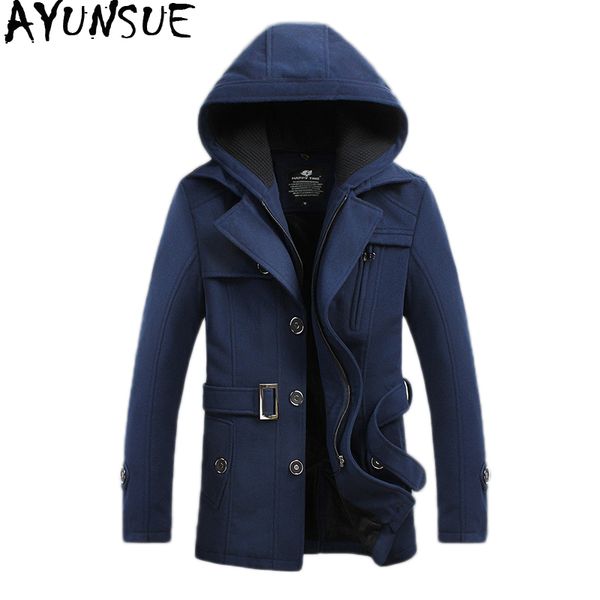 ayunsue winter coat men jacket plus size new woolen coat men's jackets overcoat male coats casaco inverno masculino kj246, Black
ayunsue winter coat men jacket plus size new woolen coat men's jackets overcoat male coats casaco inverno masculino kj246, Black