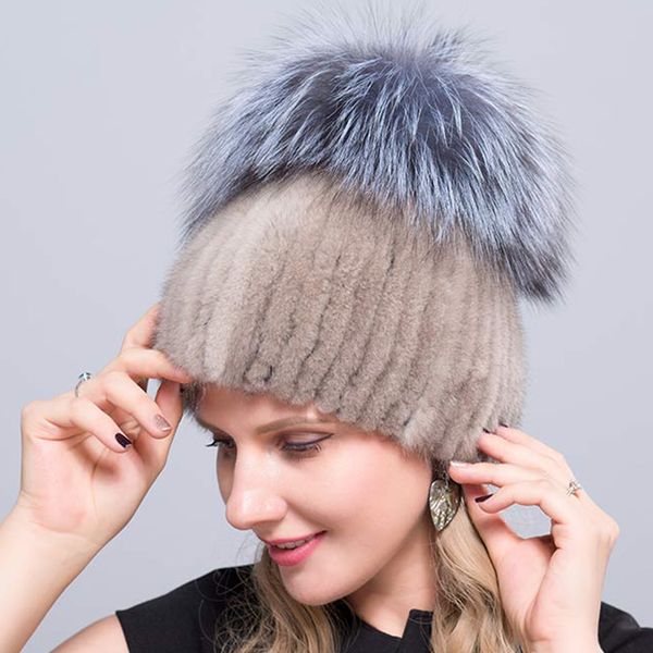 real hat for women winter knitted cap with fur2018 brand new thick female cap, Blue;gray
real hat for women winter knitted cap with fur2018 brand new thick female cap, Blue;gray