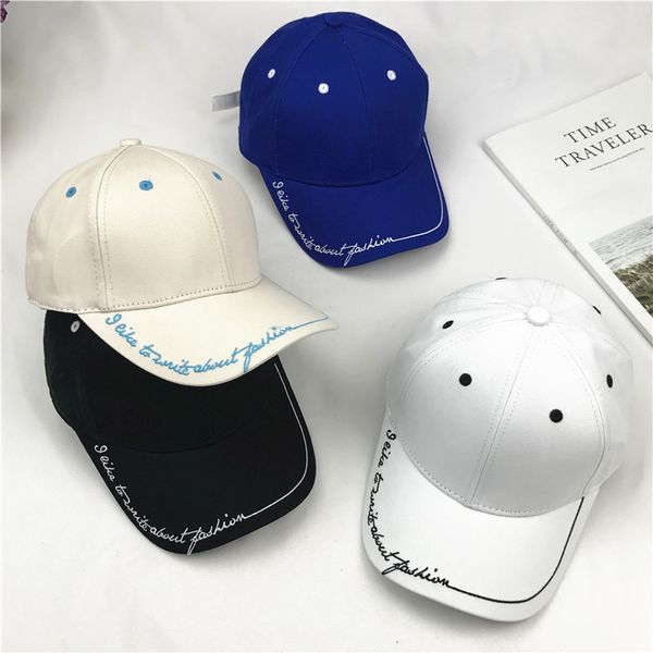 korean woman summer letter embroidery hats fashion joker leisure time baseball hat male peaked cap outdoors sun hat tide, Blue;gray
korean woman summer letter embroidery hats fashion joker leisure time baseball hat male peaked cap outdoors sun hat tide, Blue;gray