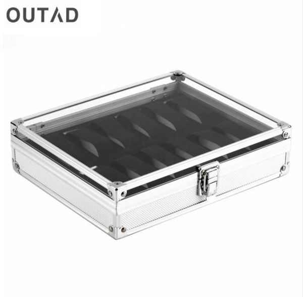 outad 12 grid slots watch boxes jewelry casket storager square box case aluminium suede inside container relogio, Black;blue
outad 12 grid slots watch boxes jewelry casket storager square box case aluminium suede inside container relogio, Black;blue