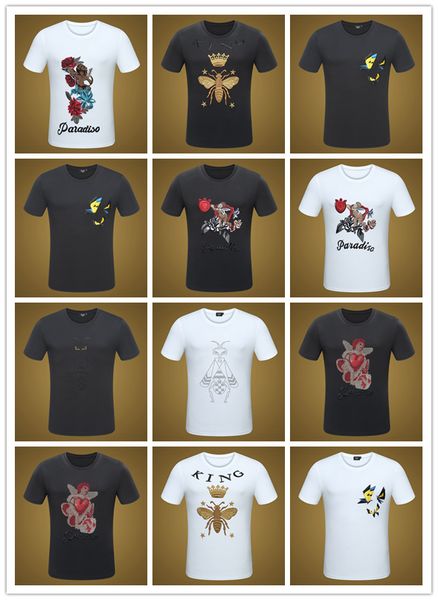 2018 summer new high-end men's brand t-shirt fashion short sleeve snake printing fashion t shirt men's tees, White;black
2018 summer new high-end men's brand t-shirt fashion short sleeve snake printing fashion t shirt men's tees, White;black