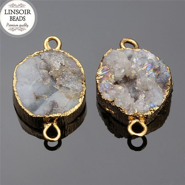 1pcs/lot gold color natural quartz druzy stone bead pendant connectors 12~15mm quartz charms for bracelet jewelry making f5339, Black
1pcs/lot gold color natural quartz druzy stone bead pendant connectors 12~15mm quartz charms for bracelet jewelry making f5339, Black