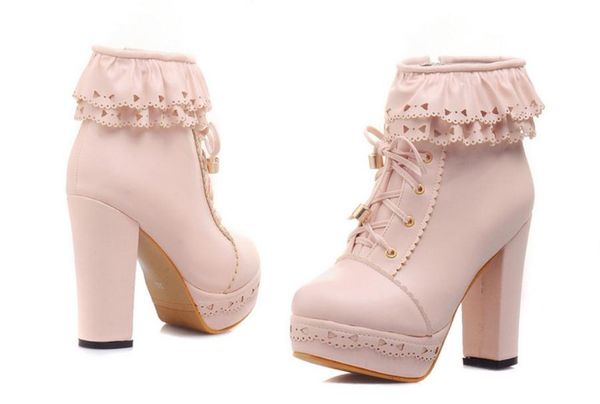 send 2018 winter new style coarse heel waterproof table high heel women martin boots, Black
send 2018 winter new style coarse heel waterproof table high heel women martin boots, Black