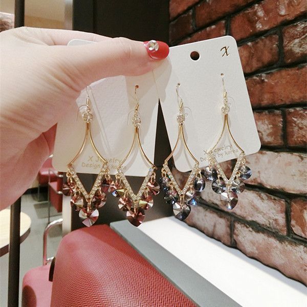 i-remiel 2018 new fashion geometry of circular hollow bohemia crystal drop earring long tassel dangle earrings jewelry for women, Silver
i-remiel 2018 new fashion geometry of circular hollow bohemia crystal drop earring long tassel dangle earrings jewelry for women, Silver