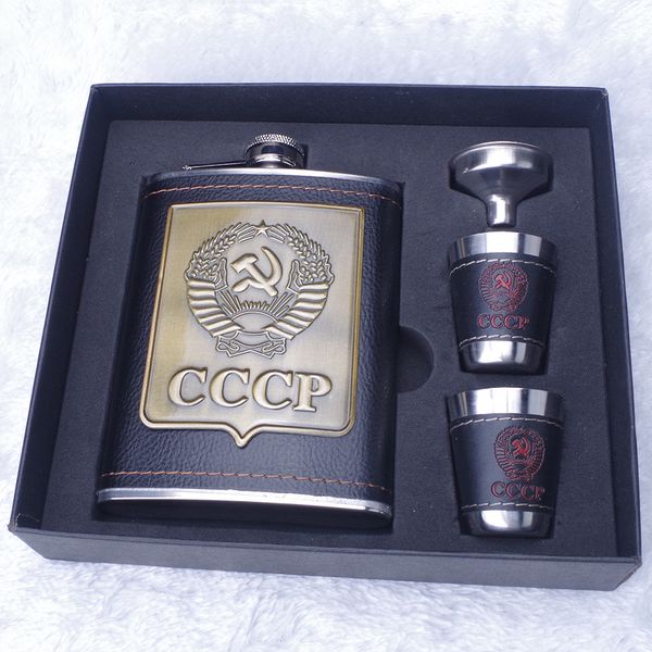 stainless steel with pu leather cover 8oz whiskey alcohol hip flask with funnel cccp engraving alcohol pocket flagon gift
stainless steel with pu leather cover 8oz whiskey alcohol hip flask with funnel cccp engraving alcohol pocket flagon gift