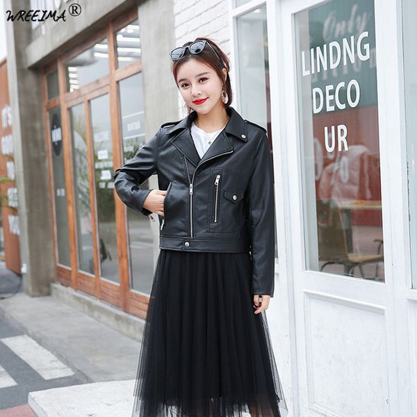 2018 new design spring autumn pu leather jacket faux soft leather coat slim woman black short coat zipper motorcycle red jackets
2018 new design spring autumn pu leather jacket faux soft leather coat slim woman black short coat zipper motorcycle red jackets