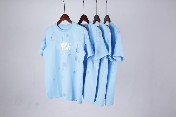 Summer Street wear Europe Paris Fashion Men Broken Hole Cotton giv Tshirt Casual Women Tee T-shirt Mix Colors Wholesale Bulk Order
Summer Street wear Europe Paris Fashion Men Broken Hole Cotton giv Tshirt Casual Women Tee T-shirt Mix Colors Wholesale Bulk Order