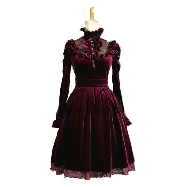 custom made red long sleeves classic gothic lolita dress/ cosplay cocktail dress size v-906, Black;red
custom made red long sleeves classic gothic lolita dress/ cosplay cocktail dress size v-906, Black;red