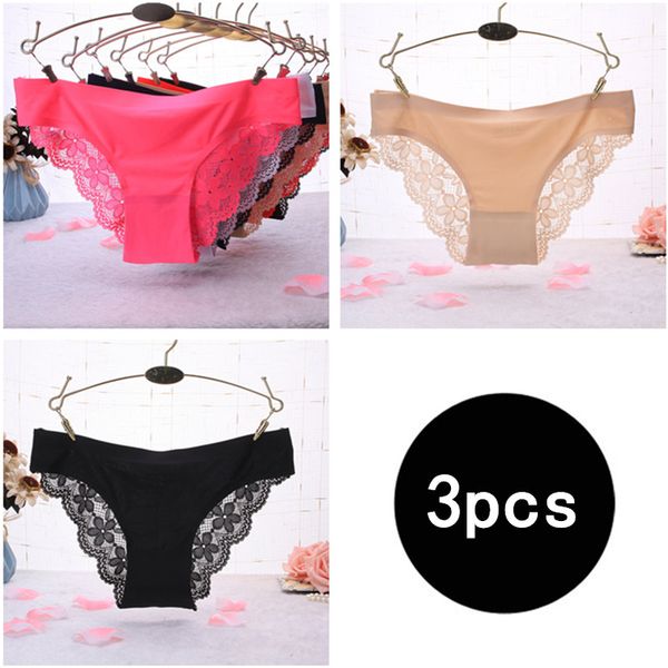 3pcs hot lace women sexy seamless underwear women's bikini t panties g string women's briefs calcinha lingerie tanga thong, White;black
3pcs hot lace women sexy seamless underwear women's bikini t panties g string women's briefs calcinha lingerie tanga thong, White;black