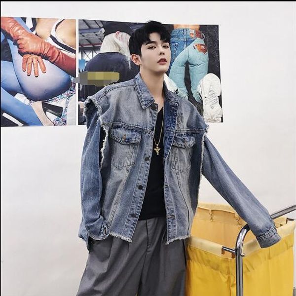 spring and autumn vintage men loose and handsome jacket personality two wear a long sleeve denim jacket made of old wool edge, Tan;black
spring and autumn vintage men loose and handsome jacket personality two wear a long sleeve denim jacket made of old wool edge, Tan;black