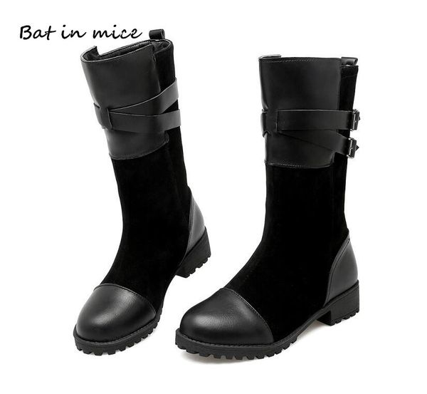 fashion casual mid-calf boots plat platform round toe motorcycle boots winter warm woman outdoor snow women mujer w080, Black
fashion casual mid-calf boots plat platform round toe motorcycle boots winter warm woman outdoor snow women mujer w080, Black