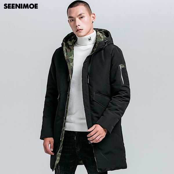 seenimoe 2018 new winter parkas man hooded windproof winter jacket brand jacket thicken plus size m-4xl mens long coat, Black
seenimoe 2018 new winter parkas man hooded windproof winter jacket brand jacket thicken plus size m-4xl mens long coat, Black