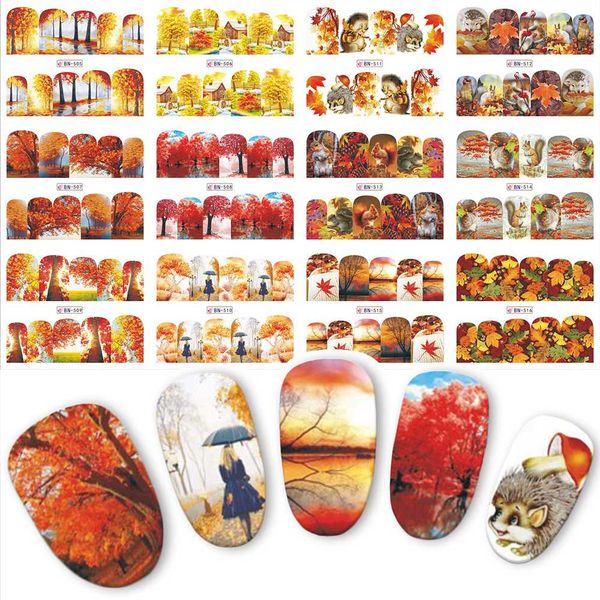 12pcs beauty autumn yellow trees water transfer nail art stickers for nails decal diy decorations tips bn505-516, Black
12pcs beauty autumn yellow trees water transfer nail art stickers for nails decal diy decorations tips bn505-516, Black