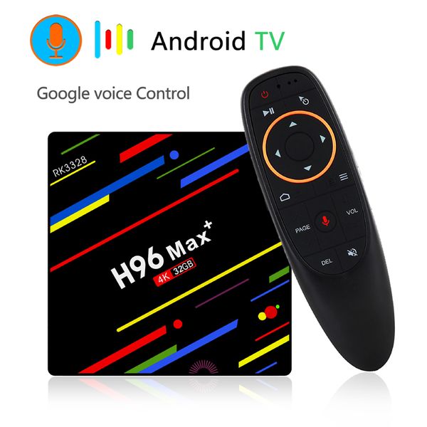 

google voice control tv box android 9.0 4gb 32gb rk3328 quad core tvbox smart min pc streaming media player 2.4g wifi 4k 3d usb3.0 h96 max