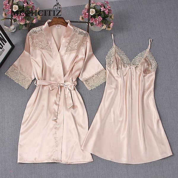 mechcitiz 2018 women's pajamas lace flower pink silk robe & gown sets l xl three size nighties bathrobe + night dress, Black;red
mechcitiz 2018 women's pajamas lace flower pink silk robe & gown sets l xl three size nighties bathrobe + night dress, Black;red