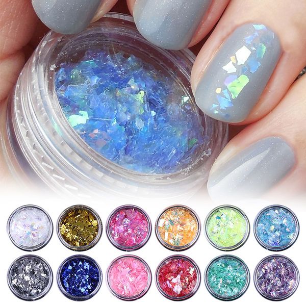 shellhard 12colors/set iced mylar nail art flakes professional diy nail tips glitter decals for art decoration, Silver;gold
shellhard 12colors/set iced mylar nail art flakes professional diy nail tips glitter decals for art decoration, Silver;gold