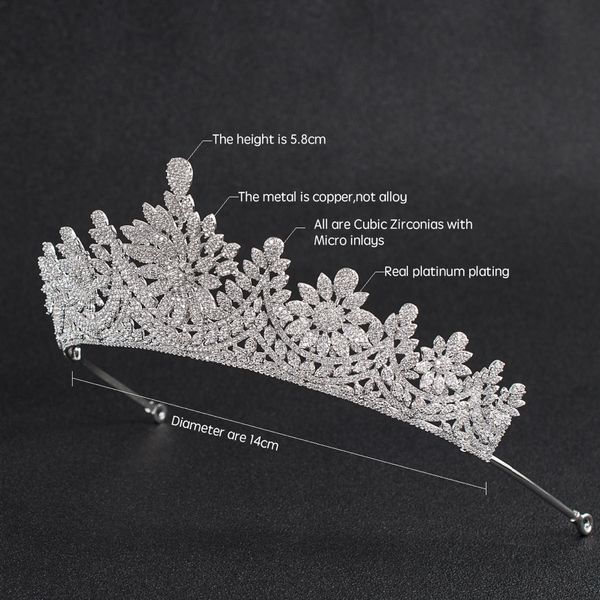 crystals cz cubic zirconia wedding bridal royal tiara diadem crown women prom hair jewelry accessories ch10064, Golden;white
crystals cz cubic zirconia wedding bridal royal tiara diadem crown women prom hair jewelry accessories ch10064, Golden;white
