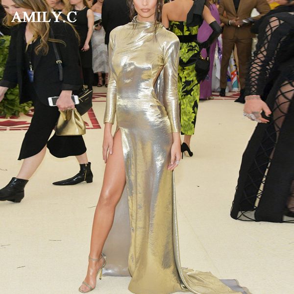 women's dress gold glitter long-sleeved halter special custom long side open dress 2018 new party, White;black
women's dress gold glitter long-sleeved halter special custom long side open dress 2018 new party, White;black