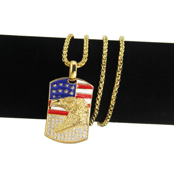 new hip hop gold color dog tags usa symbol american flag eagle pendants necklaces for men jewelry, Silver
new hip hop gold color dog tags usa symbol american flag eagle pendants necklaces for men jewelry, Silver