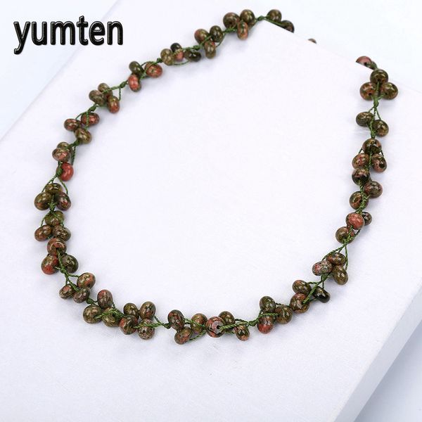 yumten unakite braided necklace natural stone crystal bead chain fashion pendant boutique women handmade jewelry amber natural, Silver
yumten unakite braided necklace natural stone crystal bead chain fashion pendant boutique women handmade jewelry amber natural, Silver