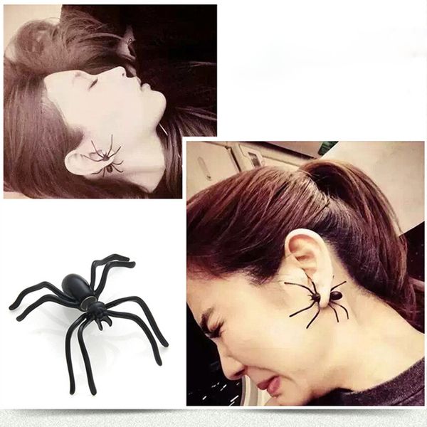 large black spider double sides stud earrings punk halloween childrens evening gift party halloween costume novelty toys, Golden;silver
large black spider double sides stud earrings punk halloween childrens evening gift party halloween costume novelty toys, Golden;silver