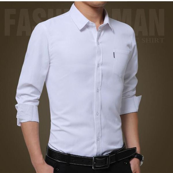 new shirt men's long-sleeved slim men's white shirt business solid color youth professional dress, White;black
new shirt men's long-sleeved slim men's white shirt business solid color youth professional dress, White;black