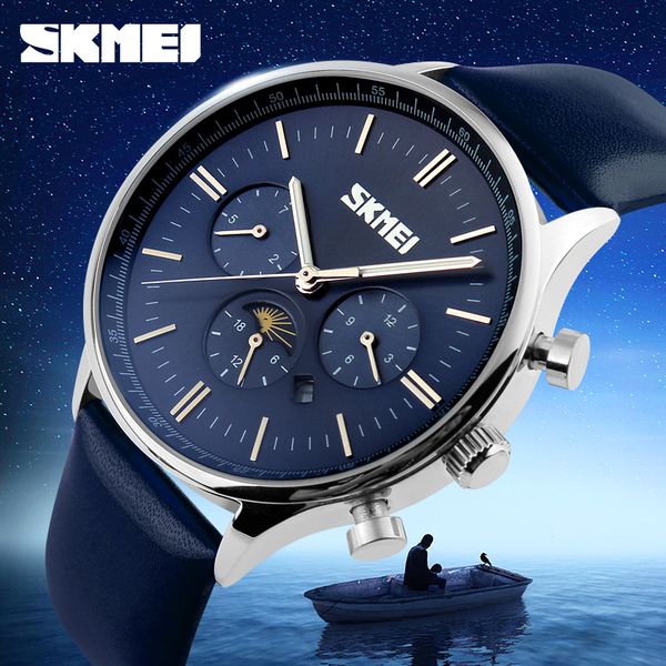 skmei men's quartz watch luxury watches relogio masculino fashion casual blue genuine leather waterproof mens wristwatch relojes, Slivery;brown
skmei men's quartz watch luxury watches relogio masculino fashion casual blue genuine leather waterproof mens wristwatch relojes, Slivery;brown