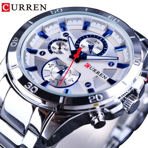 curren silver stainless steel 2018 fashion blue hands mens quartz sport miliatry wrist watch male montre homme, Slivery;brown
curren silver stainless steel 2018 fashion blue hands mens quartz sport miliatry wrist watch male montre homme, Slivery;brown