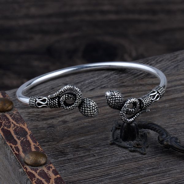 mythic age real 925 sterling silver vintage ethnic punk snake bangle bracelet jewelry gift for woman girl, Golden;silver
mythic age real 925 sterling silver vintage ethnic punk snake bangle bracelet jewelry gift for woman girl, Golden;silver