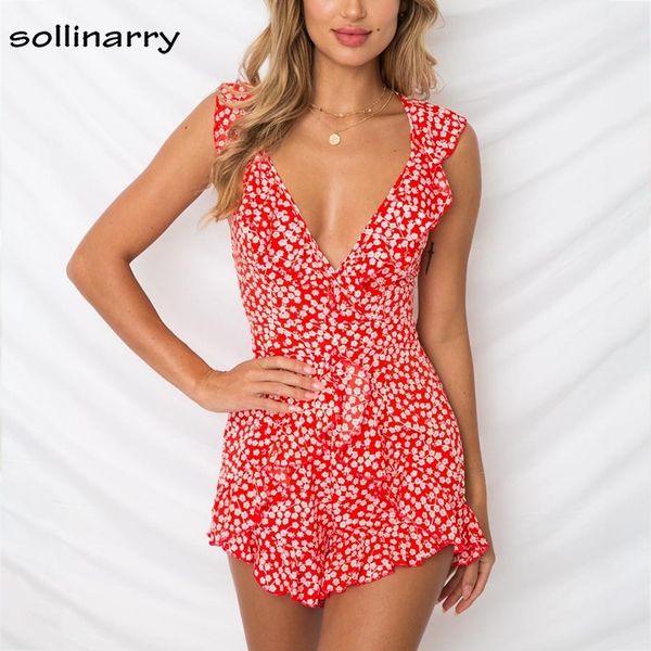 sollinarry red short beach playsuit ruffles v neck female playsuit print boho floral summer shorts jumpsuit rompers, Black;white
sollinarry red short beach playsuit ruffles v neck female playsuit print boho floral summer shorts jumpsuit rompers, Black;white