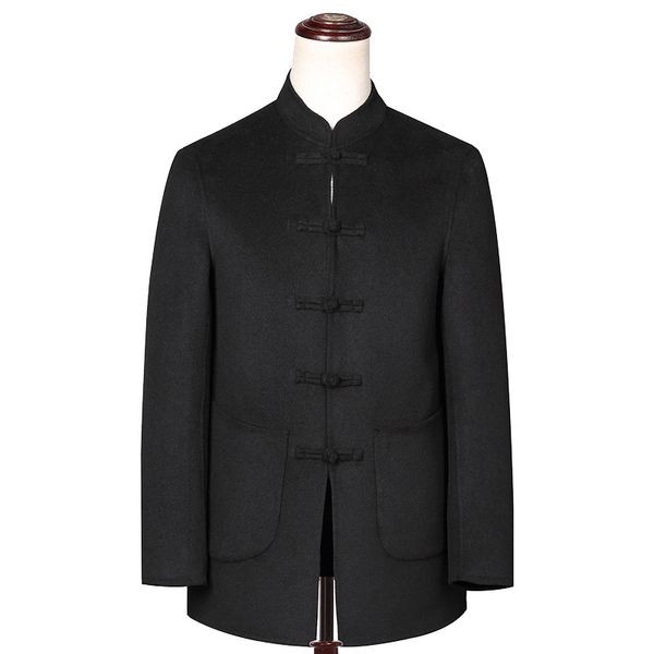a6 new fashion middle-aged and old men's wool woolen chinese tunic suit double-sided wool coat thickened loose overcoat, Black
a6 new fashion middle-aged and old men's wool woolen chinese tunic suit double-sided wool coat thickened loose overcoat, Black