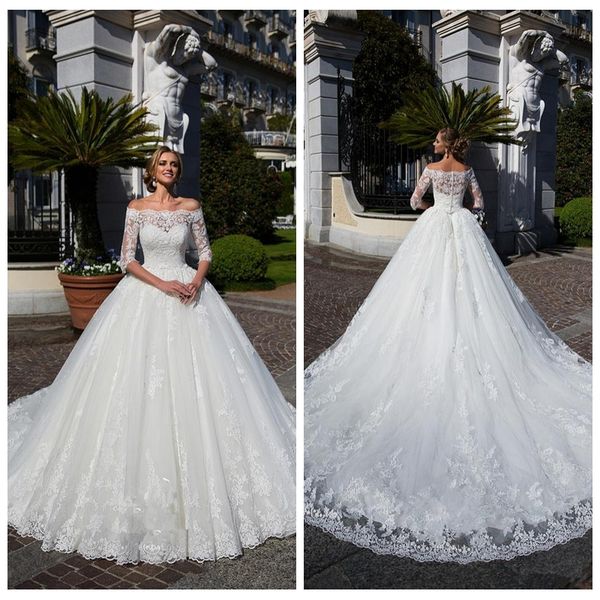 half sleeves lace appliques a-line wedding dresses 2021 bateau neck garden princess bridal gowns custom online, White
half sleeves lace appliques a-line wedding dresses 2021 bateau neck garden princess bridal gowns custom online, White