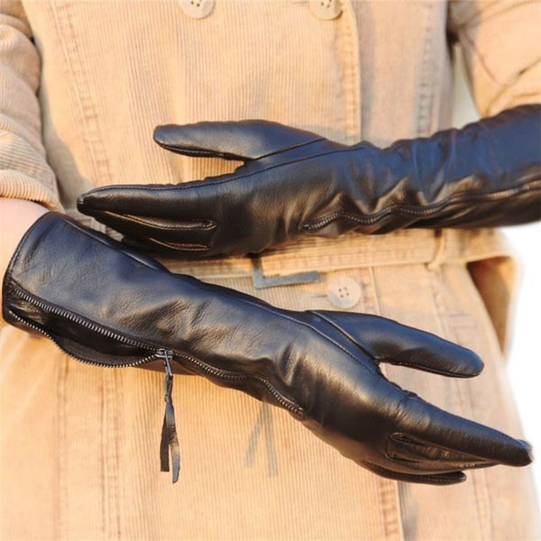 women' genuine leather gloves female autumn winter black sheepskin gloves zipper long style five fingers thin velvet l031nq, Blue;gray
women' genuine leather gloves female autumn winter black sheepskin gloves zipper long style five fingers thin velvet l031nq, Blue;gray