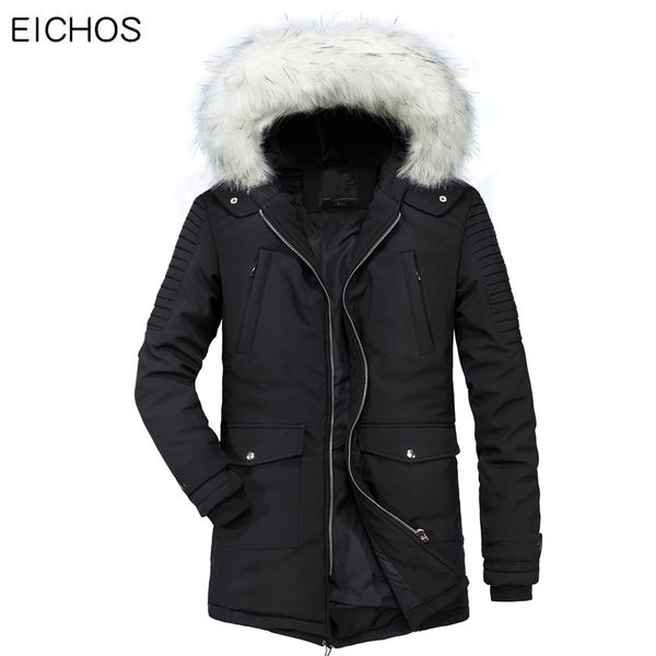 eichos 2018 new thick parka men coats winter jacket men fashion hood fleece warm parkas for casual zipper long clothes, Black
eichos 2018 new thick parka men coats winter jacket men fashion hood fleece warm parkas for casual zipper long clothes, Black