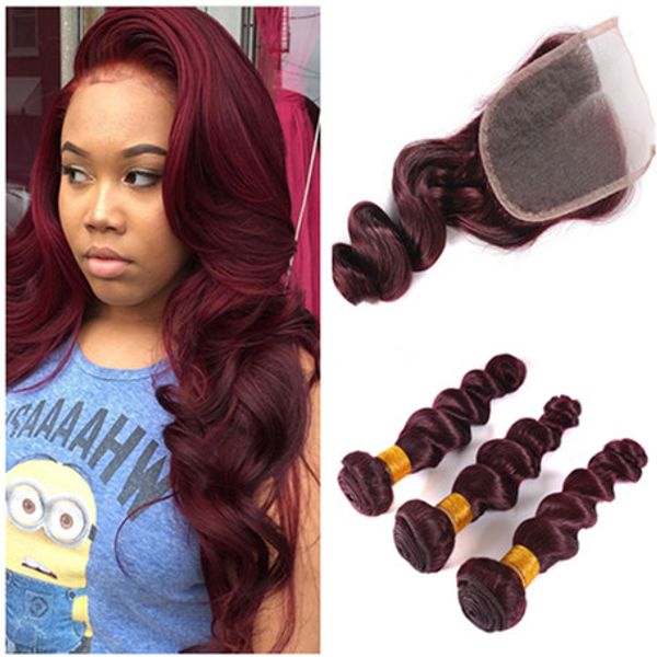 peruvian wine red loose deep wave virgin human hair wefts with closure #99j burgundy human hair weave bundles with 4x4 lace closure, Black;brown
peruvian wine red loose deep wave virgin human hair wefts with closure #99j burgundy human hair weave bundles with 4x4 lace closure, Black;brown