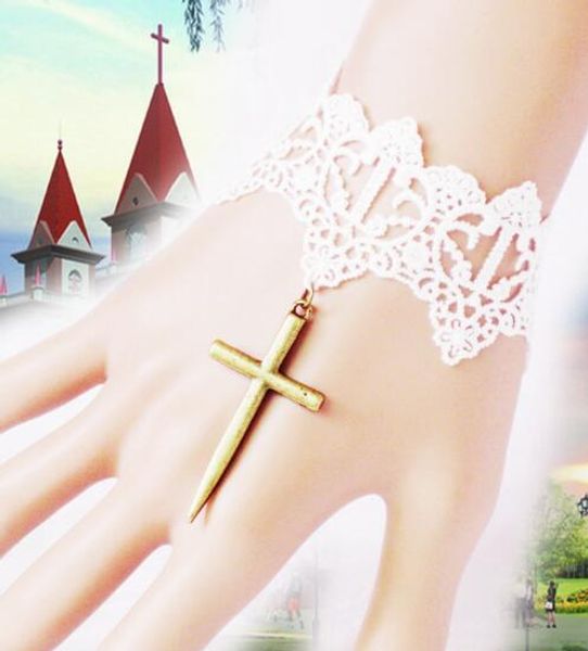 new white lace retro halloween bracelet the cross bracelet the bride bracelet fashion classic delicate elegance, Golden;silver
new white lace retro halloween bracelet the cross bracelet the bride bracelet fashion classic delicate elegance, Golden;silver