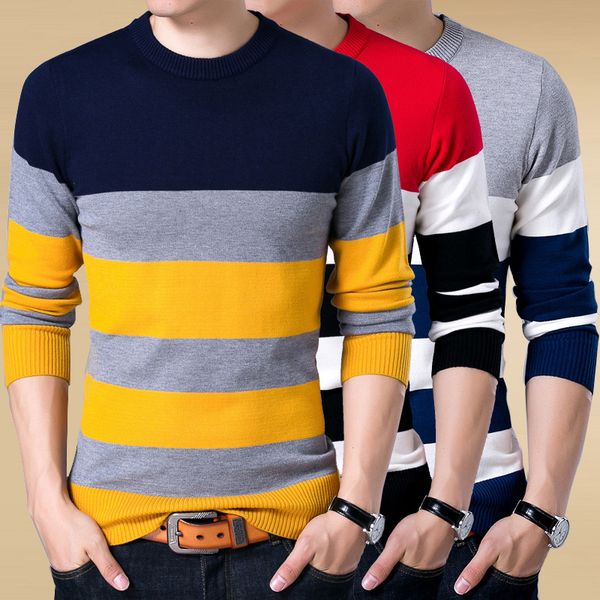 autumn sweater men pullover fashion casual striped sweaters homme warm clothes outerwear christmas sweater pullover, White;black
autumn sweater men pullover fashion casual striped sweaters homme warm clothes outerwear christmas sweater pullover, White;black