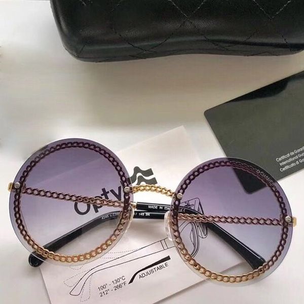 color with with sunglasses uv protection 4245 mix chain women come lens round box quality, White;black
color with with sunglasses uv protection 4245 mix chain women come lens round box quality, White;black