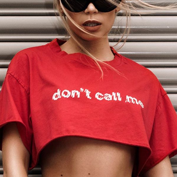 women's don't call me letter short sleeve t shirts women brand new casual tees summer female t shirt cute cropped 6q1647, White
women's don't call me letter short sleeve t shirts women brand new casual tees summer female t shirt cute cropped 6q1647, White