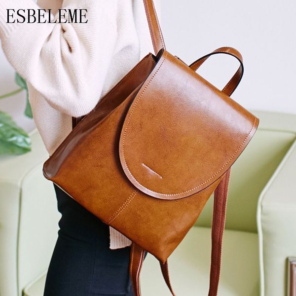 esbeleme genuine leather women backpacfor female oil wax vintage backpack cow leather ladies double shoulders bags yg230
esbeleme genuine leather women backpacfor female oil wax vintage backpack cow leather ladies double shoulders bags yg230