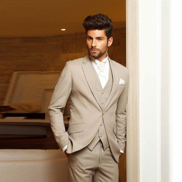 Beige Slim Fit Wedding Men Suits 2019 Groom Tuxedos 3 Pieces (Jacket+Pants+Vest) Bridegroom Suits Best Man Blazer Prom Wear
Beige Slim Fit Wedding Men Suits 2019 Groom Tuxedos 3 Pieces (Jacket+Pants+Vest) Bridegroom Suits Best Man Blazer Prom Wear