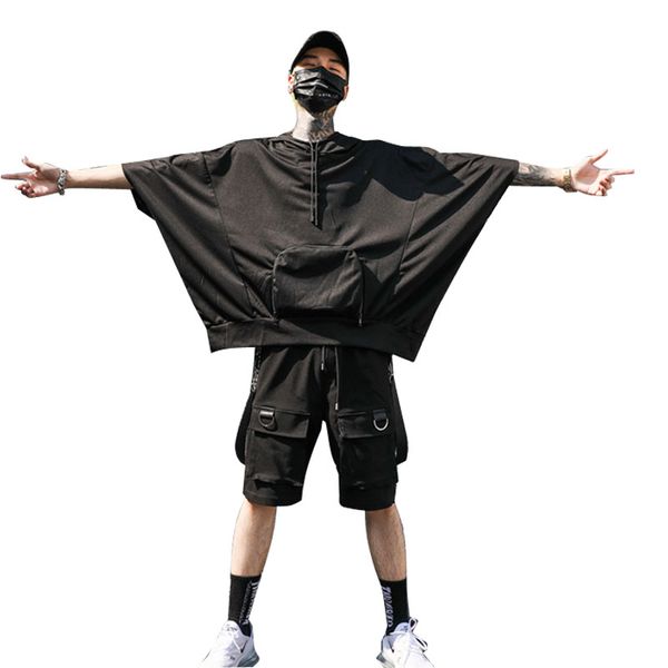 men streetwear oversized hip hop loose bat sleeve hooded sweatshirt male women letter printing pullover hoodie, Black
men streetwear oversized hip hop loose bat sleeve hooded sweatshirt male women letter printing pullover hoodie, Black