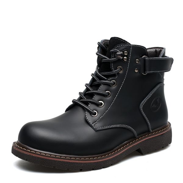 fashion genuine leather martin boots autumn men motorcycle boots winter outdoor tooling shoes lace-up ankle sown boots 02a, Black
fashion genuine leather martin boots autumn men motorcycle boots winter outdoor tooling shoes lace-up ankle sown boots 02a, Black