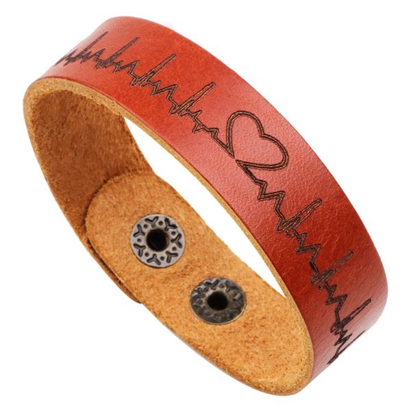 new heartbeat bracelets men vintage black brown leather bracelet for women electrocardiogram armband heren jewelry gift
new heartbeat bracelets men vintage black brown leather bracelet for women electrocardiogram armband heren jewelry gift