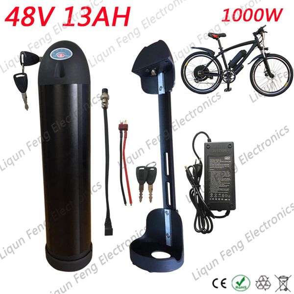 No tax water bottle high power 1000w 48v 13ah lithium ion bottle ebike battery fit bafang 8fun bb 02 1000w motor with 2a charger 
No tax water bottle high power 1000w 48v 13ah lithium ion bottle ebike battery fit bafang 8fun bb 02 1000w motor with 2a charger