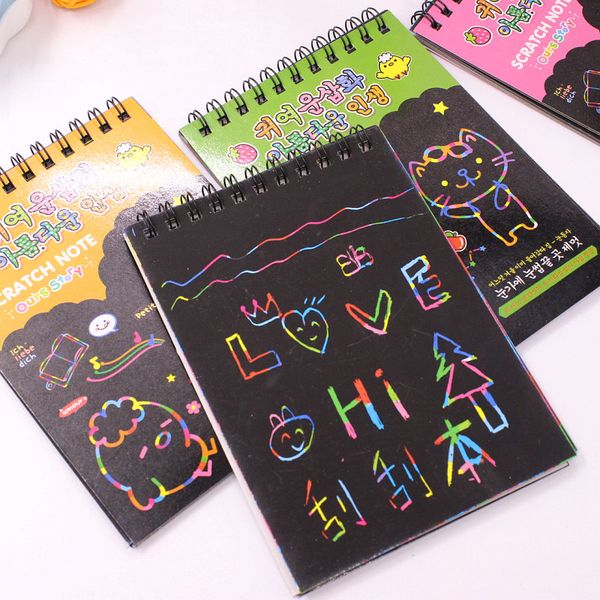 1 pc scratch note black cardboard creative diy draw sketch notes for kids toy notschool supplies stationery ing, Purple;pink
1 pc scratch note black cardboard creative diy draw sketch notes for kids toy notschool supplies stationery ing, Purple;pink