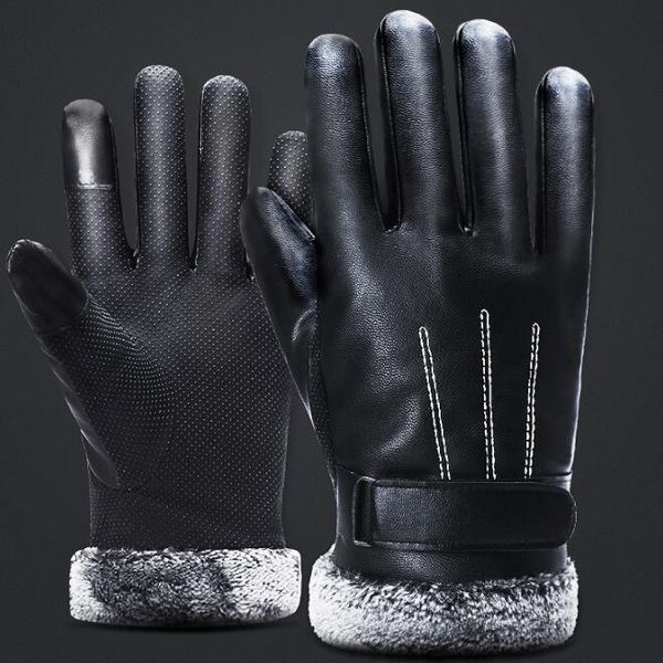 leather gloves men winter cycling fleece thickened ski windproof waterproof touch screen protective motorcycle outdoor sports, Blue;gray
leather gloves men winter cycling fleece thickened ski windproof waterproof touch screen protective motorcycle outdoor sports, Blue;gray