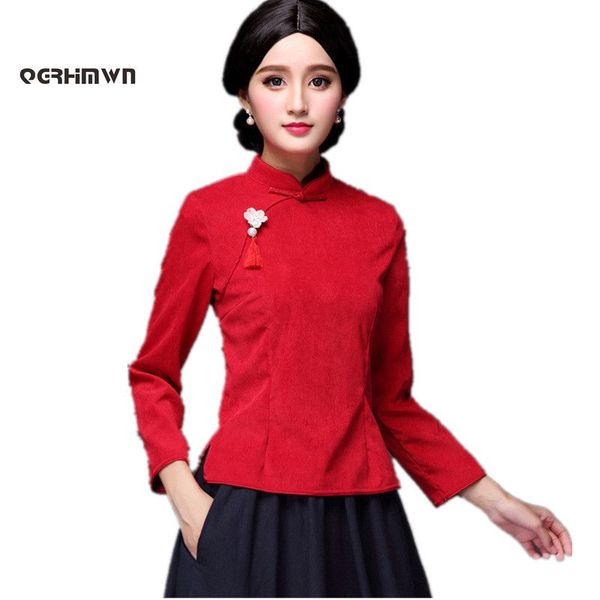 women autumn winter coat female costume corduroy cheongsam vintage long sleeve blouse traditional chinese tang suit 3xl, Red
women autumn winter coat female costume corduroy cheongsam vintage long sleeve blouse traditional chinese tang suit 3xl, Red